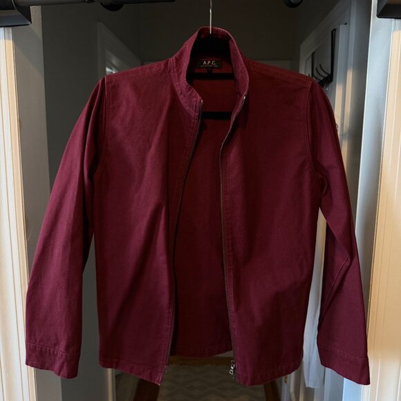 A.P.C. Cotton Jacket in Burgundy - Picture 1 of 5